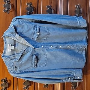 Mens long sleeve Jean shirt